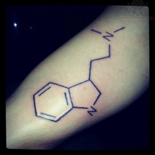 Molecule Tattoo On Right Arm